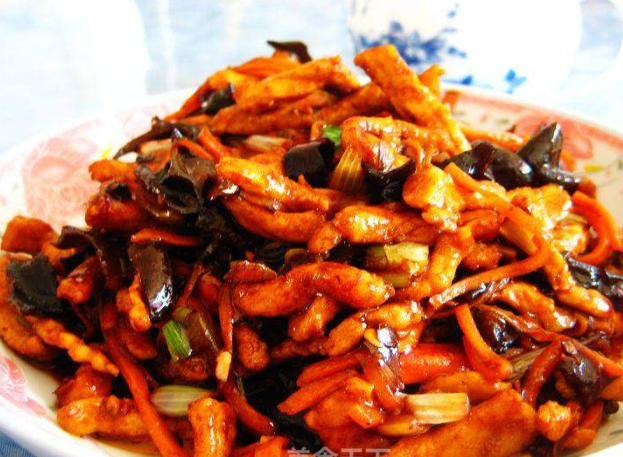 Spicy version of fish-flavoring shredded pork
